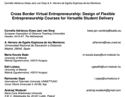 Cross Border Virtual Entrepreneurship