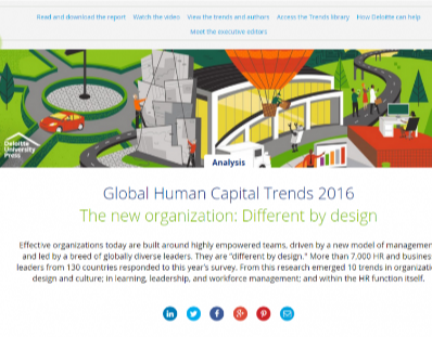 Global Human Capital Trends 2016. The new organization: Different by design.