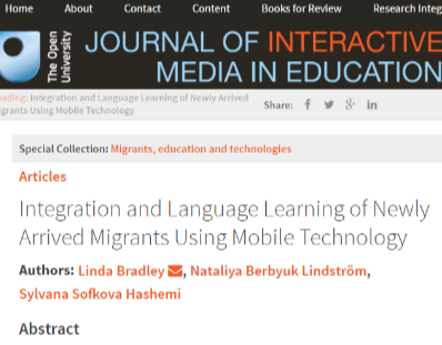 Integration and Language Learning of Newly Arrived Migrants Using Mobile Technology